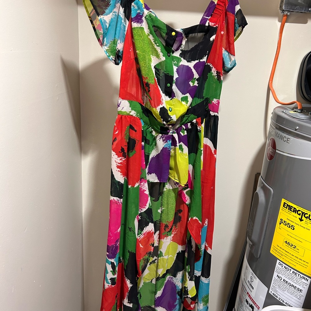 Vibrant Multicolor Floral Dress